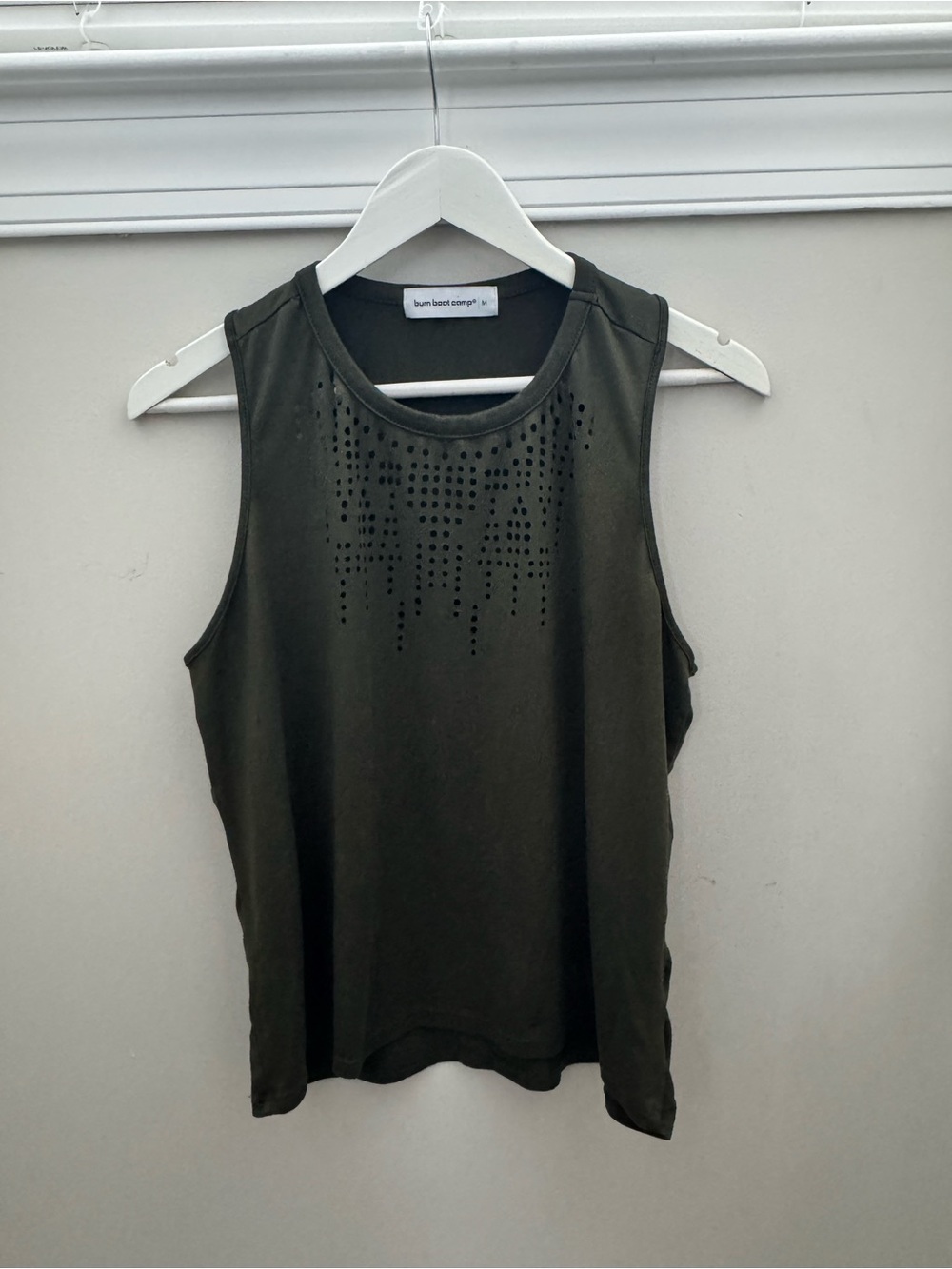 Burn Boot Camp Hunter Green Flowy M Tank